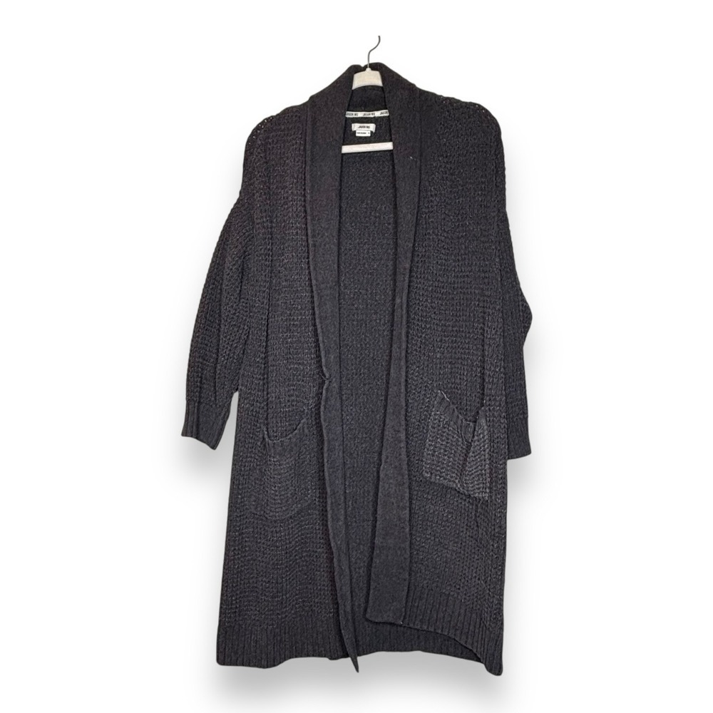 Jason Wu Chunky Knit Oversized Long Sleeve Cardigan Size M Gray No Belt